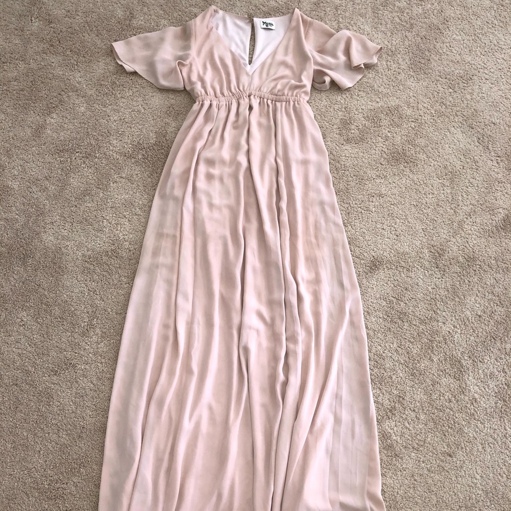 Show me your MuMu pink bridesmaid maxi dress